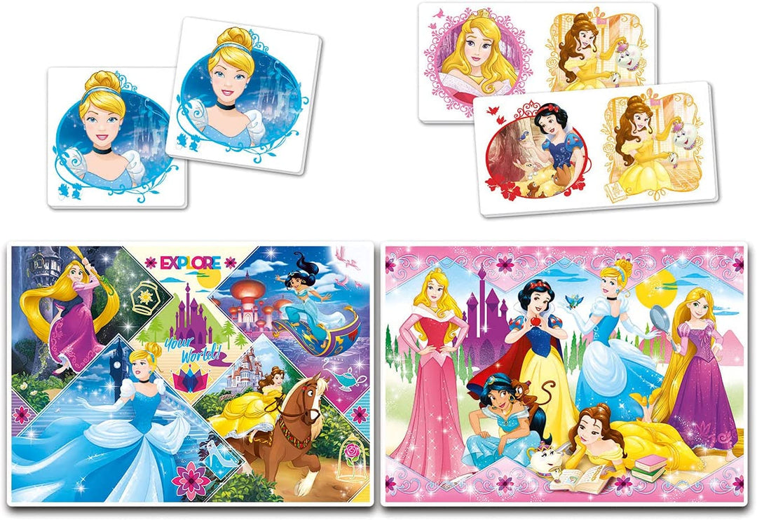 Clementoni – 20208 – Superkit – Prinzessin – Made in Italy – Puzzle für Kinder ab 4 Jahren, Domino und Memory-Spiel