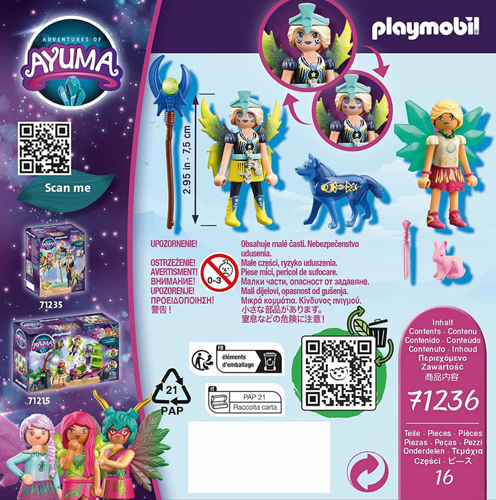 Playmobil 71236 Adventures of Ayuma Crystal and Moon Fairy with Soul Animals