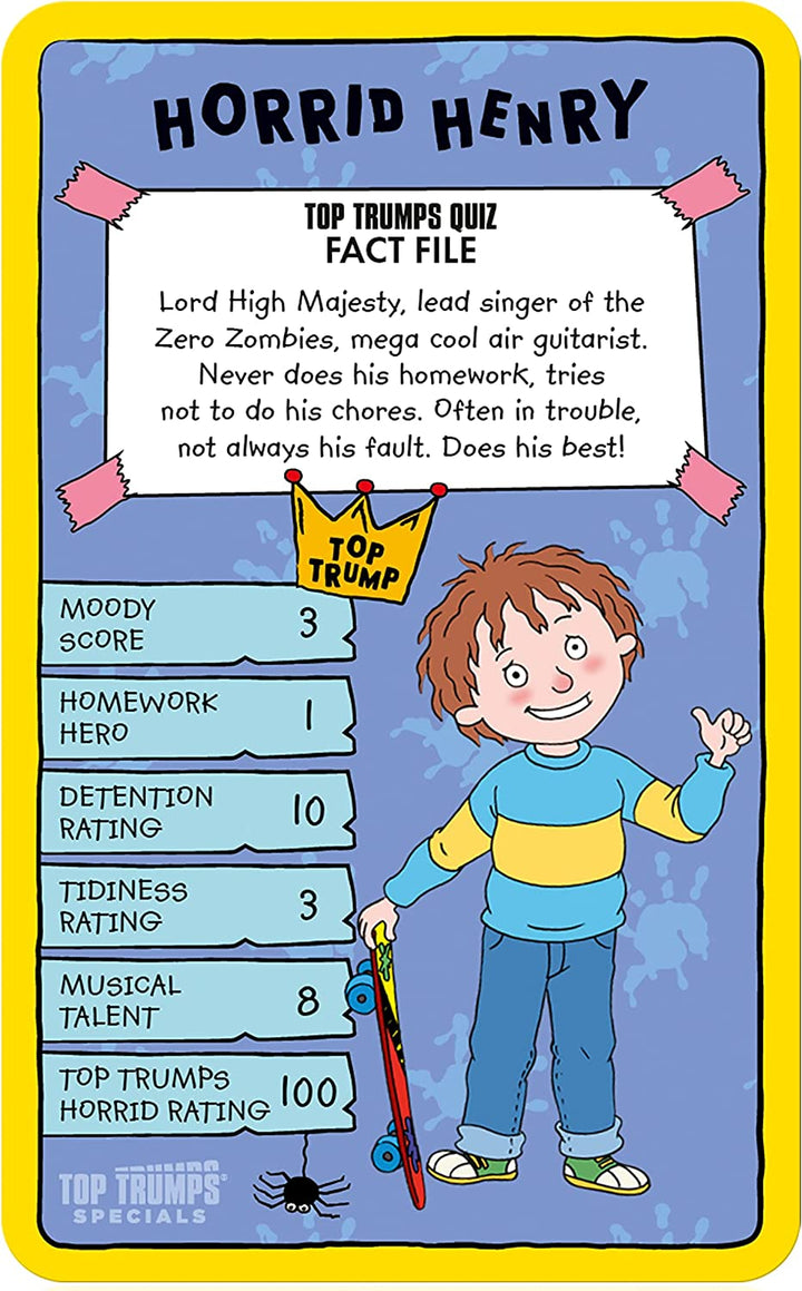 Horrid Henry Top Trumps Special Card Game English Edition, Play with the mischie