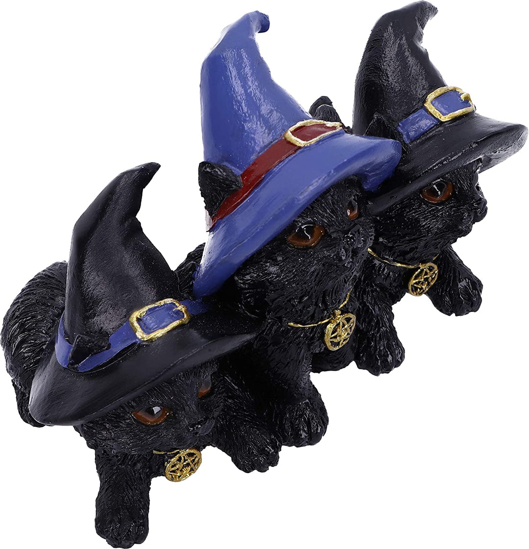 Nemesis Now Familiar Felines Black Cats in Witches Hats Figurine, 9.8cm