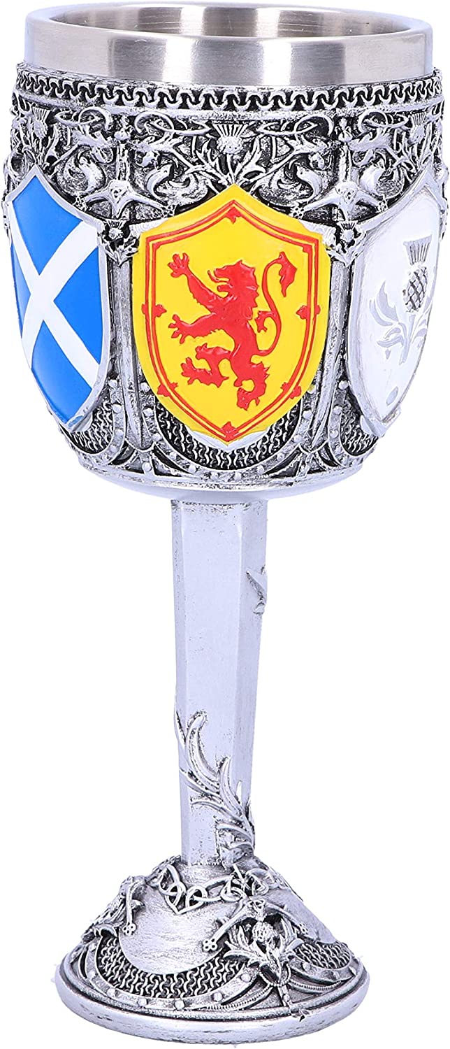 Nemesis Now B4697P9 Goblet of The Brave Scottish Shield Chalice 17cm, Resin w. S