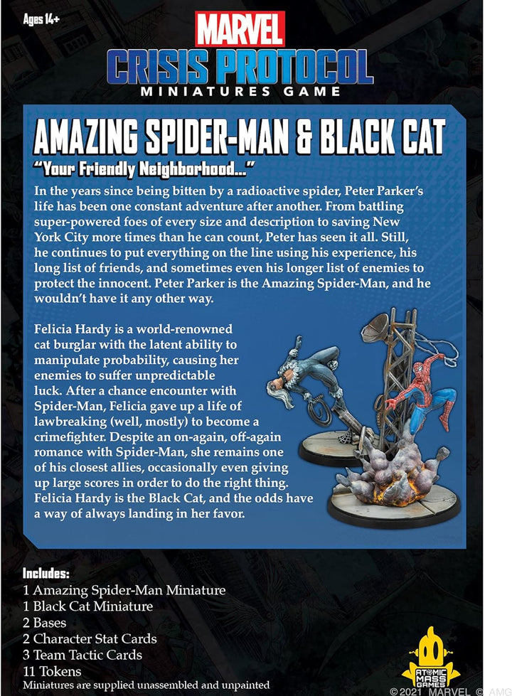 Atomic Mass Games | Marvel Crisis Protocol: Character Pack: Amazing Spider-Man & Black Cat