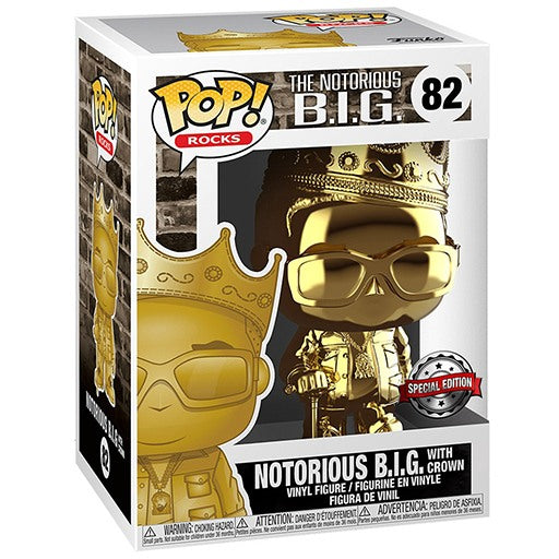 Notorious B.I.G. Crown Gold Chrome Exclusive Funko 51797 Pop! Vinyl #82