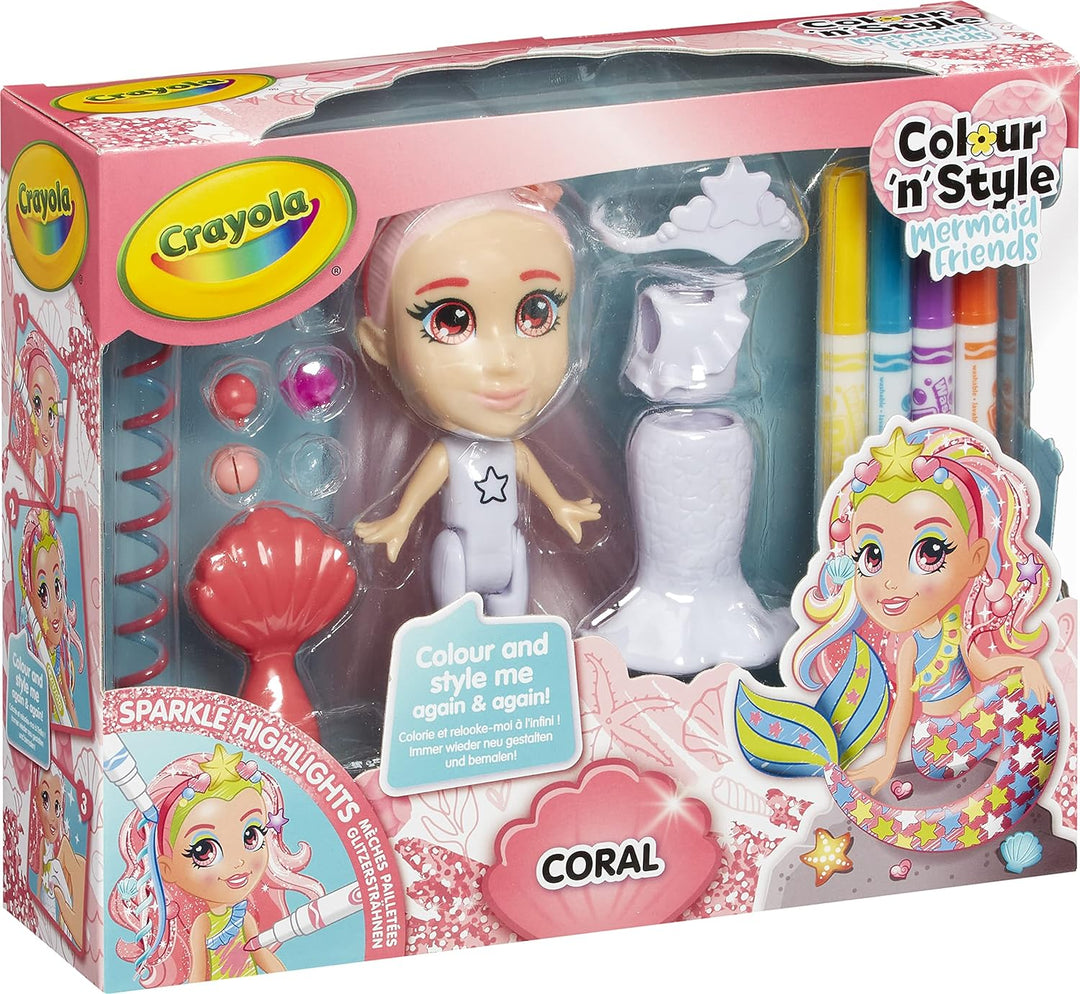 Crayola Colour 'n' Style Mermaids Friends Coral