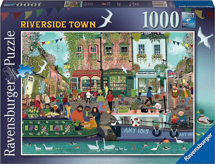 Ravensburger 17554 Riverside Town 1000-teiliges Puzzle für Erwachsene und Kinder A