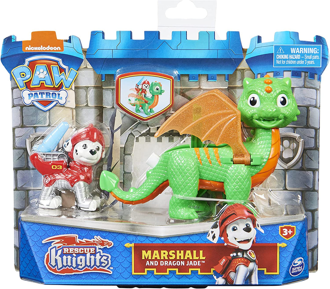 PAW Patrol, Rescue Knights Marshall und Dragon Jade Actionfiguren-Set, Kinder