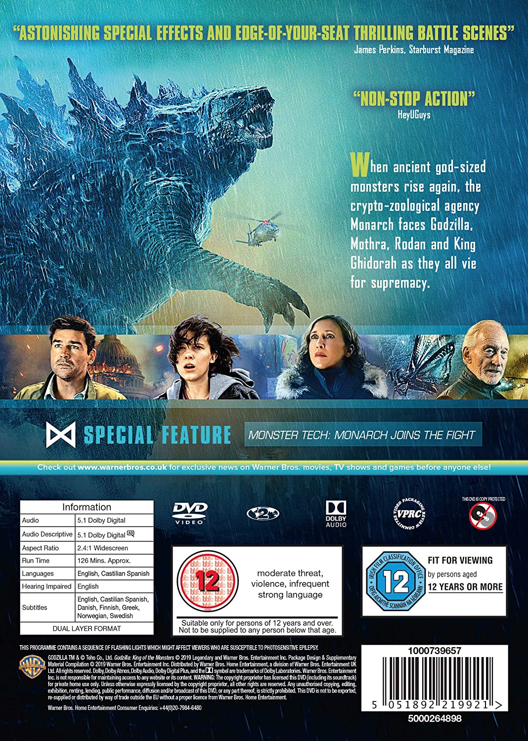 Godzilla: König der Monster [2019] – Science-Fiction/Action [DVD]