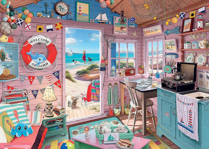 Ravensburger My Haven Nr. 7 Die Strandhütte, 1000-teiliges Puzzle für Erwachsene und Kinder ab 12 Jahren