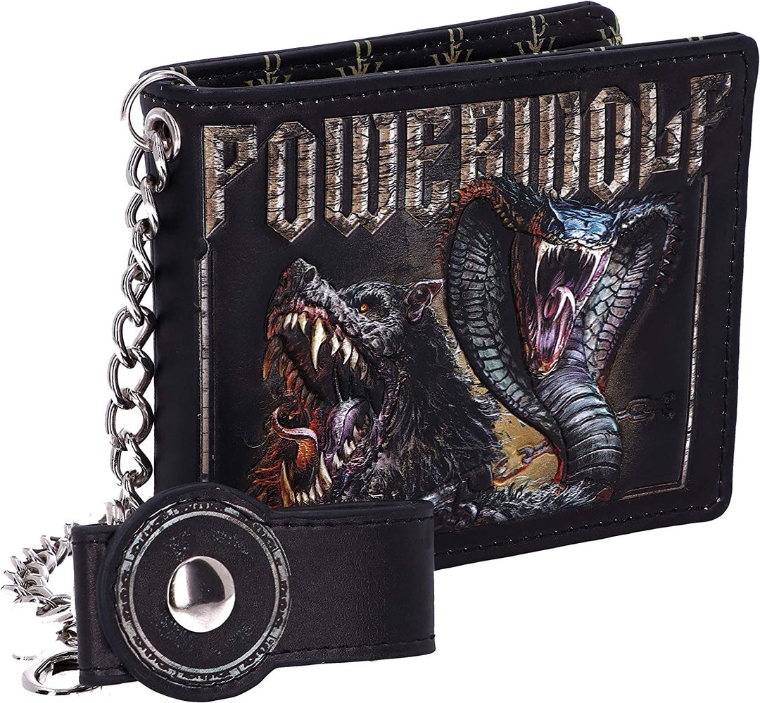 Nemesis Now Officially Licensed Powerwolf Kiss of The Cobra King Embossed Wallet, Black, 11cm