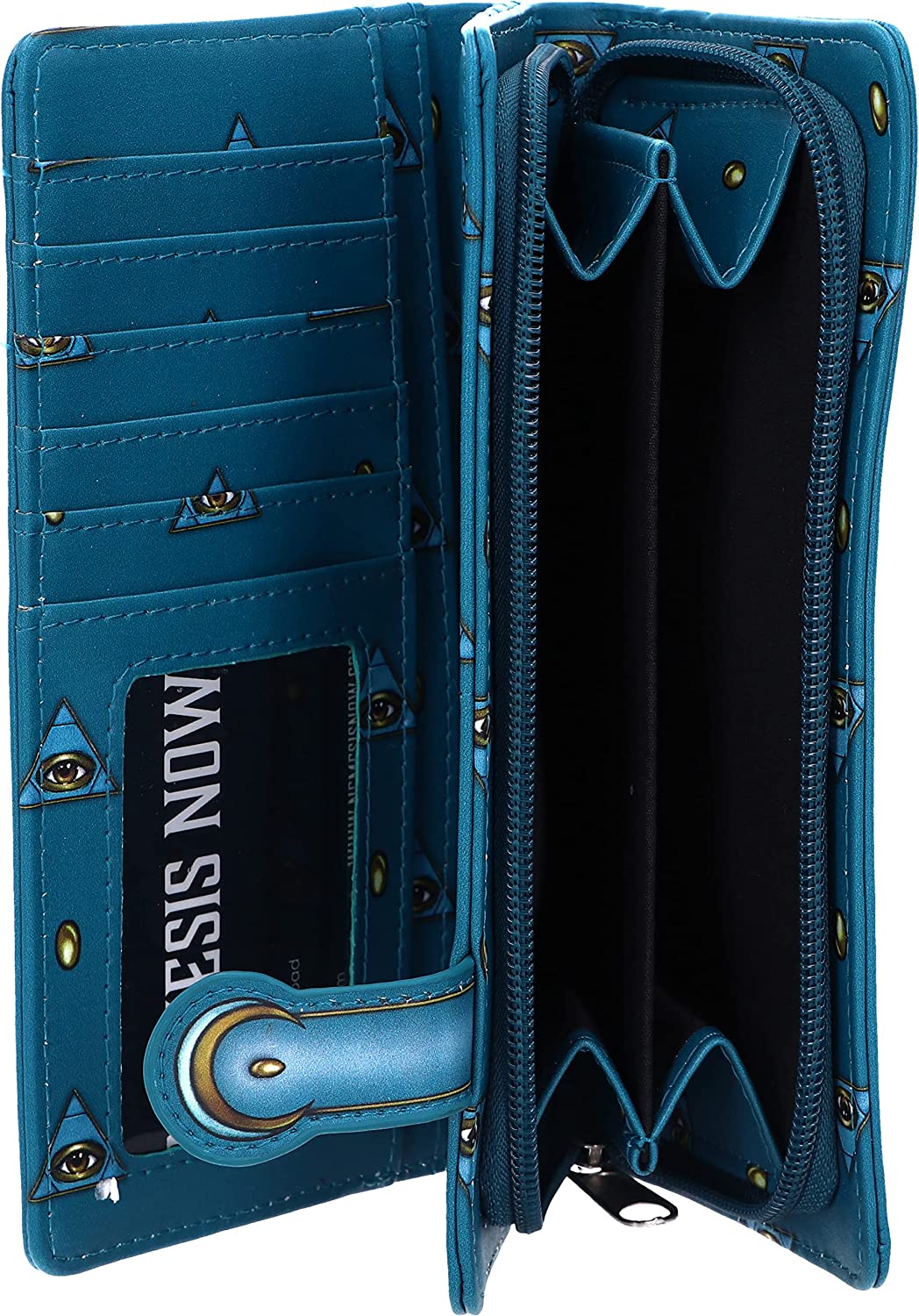 Nemesis Now Palmistry Embossed Purse 18.5cm, Polyurethane, Blue