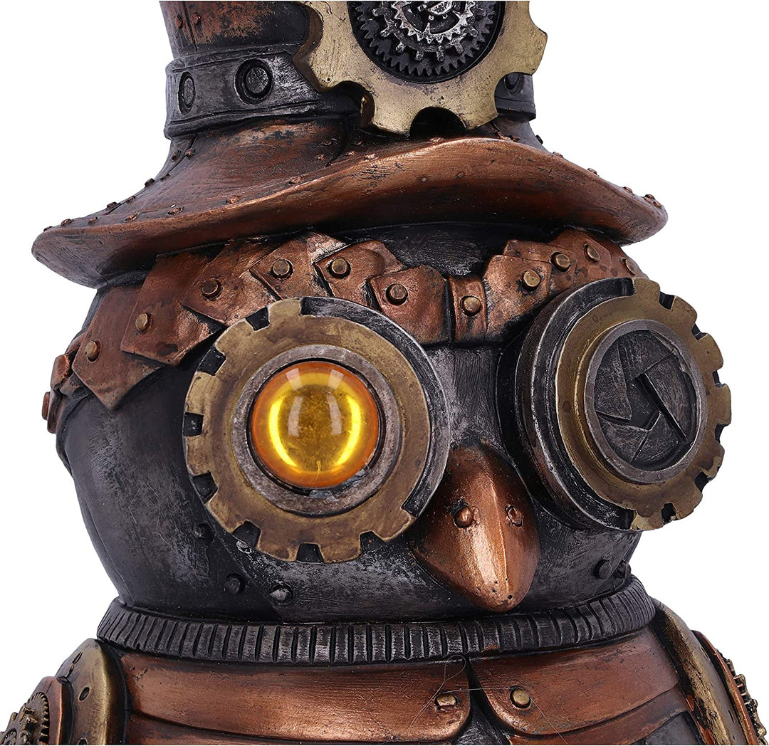 Nemesis Now Hootle 22.7cm Steampunk Owl with Top Hat Figurine, Bronze D5413T1