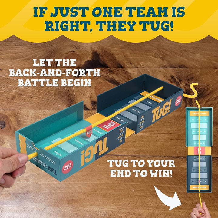 TUG! Board Game: Exciting Family Party Game - Team Tug of War Quiz Game