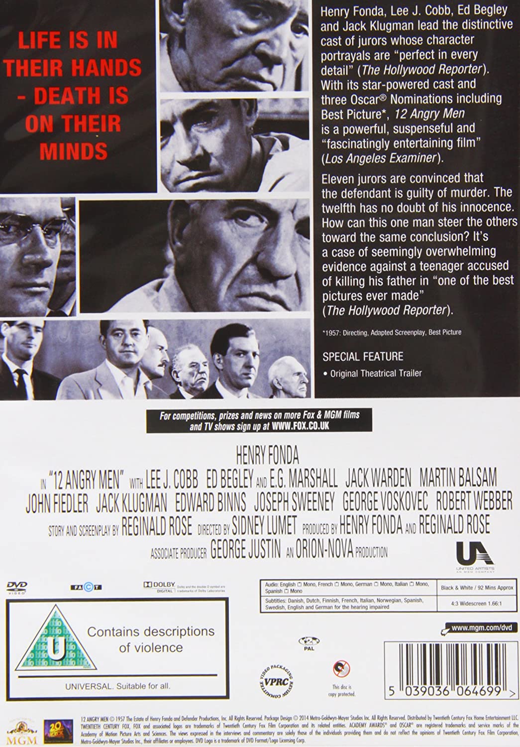 12 Angry Men [1957] [2014] – Drama/Rechtsdrama [DVD]