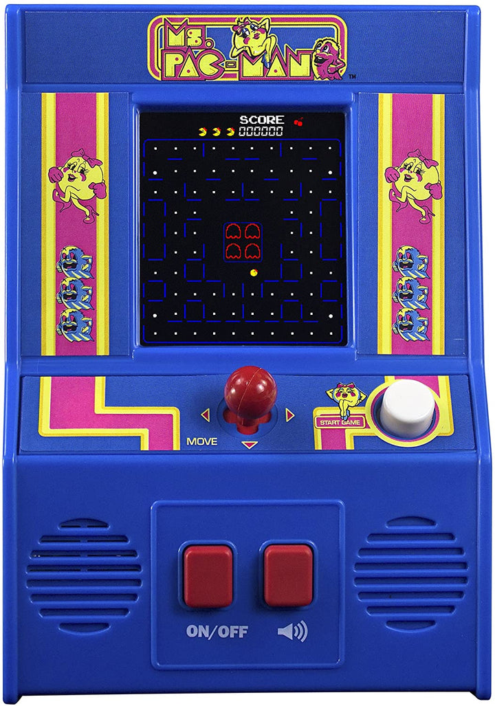 Basic Fun! 520 09614 Sceen Ms Pac-Man Mini Arcade Game (4C Screen), Multicolour