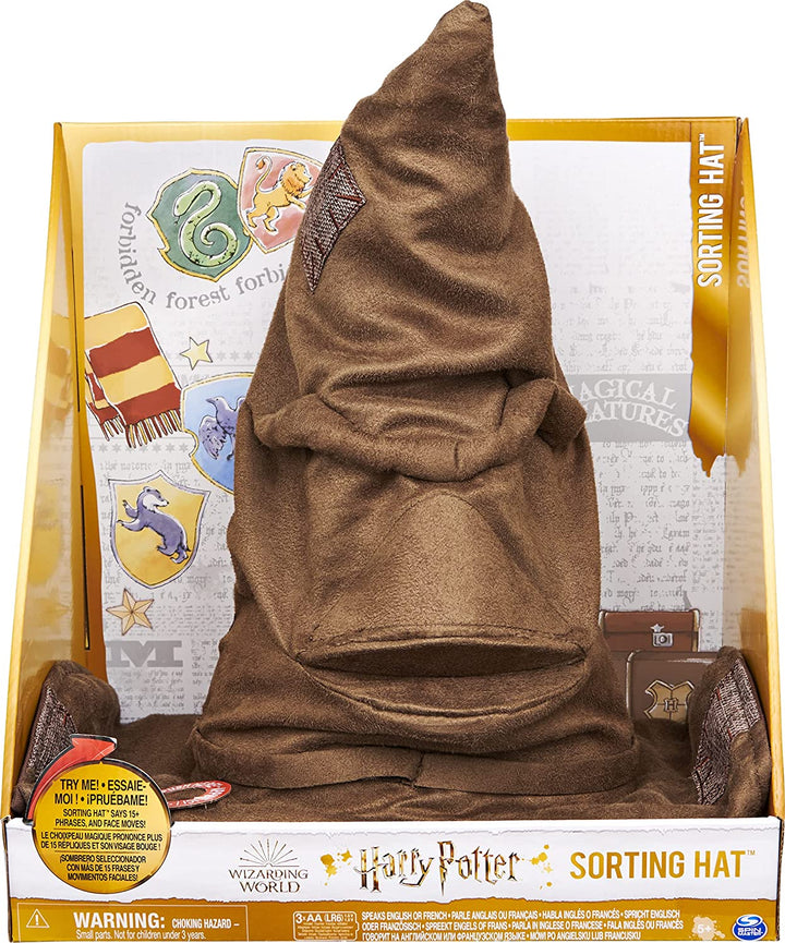 Wizarding World Talking Sorting Hat with 15 Phrases for Harry Potter Pretend Play