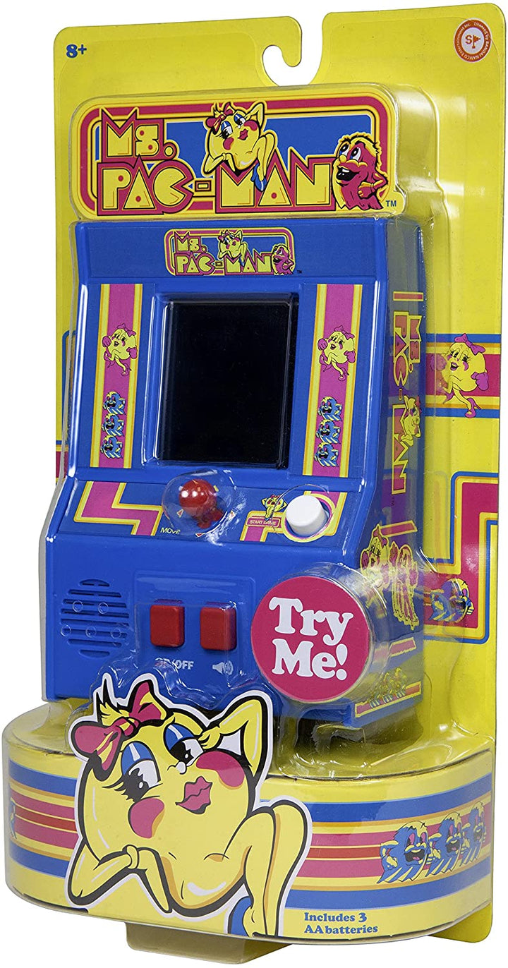 Basic Fun! 520 09614 Sceen Ms Pac-Man Mini Arcade Game (4C Screen), Multicolour