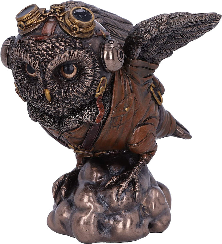 Nemesis Now Learning to Fly Steampunk Owl Figurine, Bronze, 10.5cm