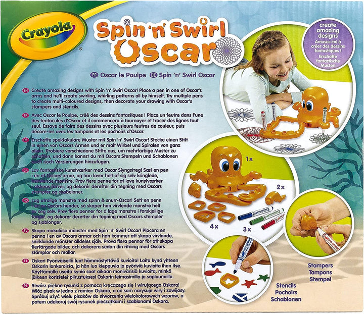 CRAYOLA Spin 'n' Swirl Oscar der Oktopus | Platzieren Sie mehrere Stifte in Oscars Arms