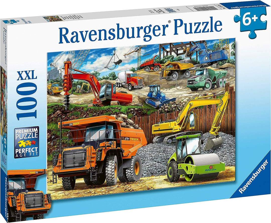 Ravensburger Construction Vehicles 100 Piece Jigsaw Puzzle with Extra Large Pieces