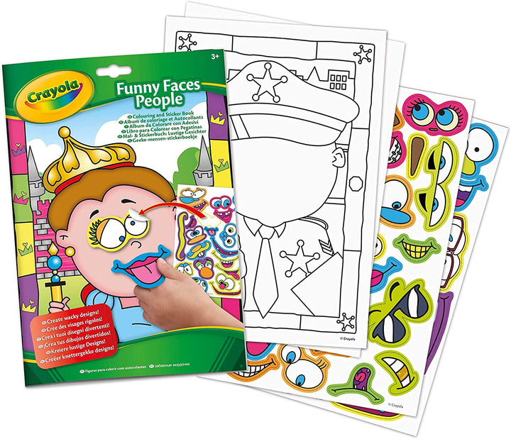 CRAYOLA - Colouring Book + Stickers 29 x 20, Multicoloured (7349)