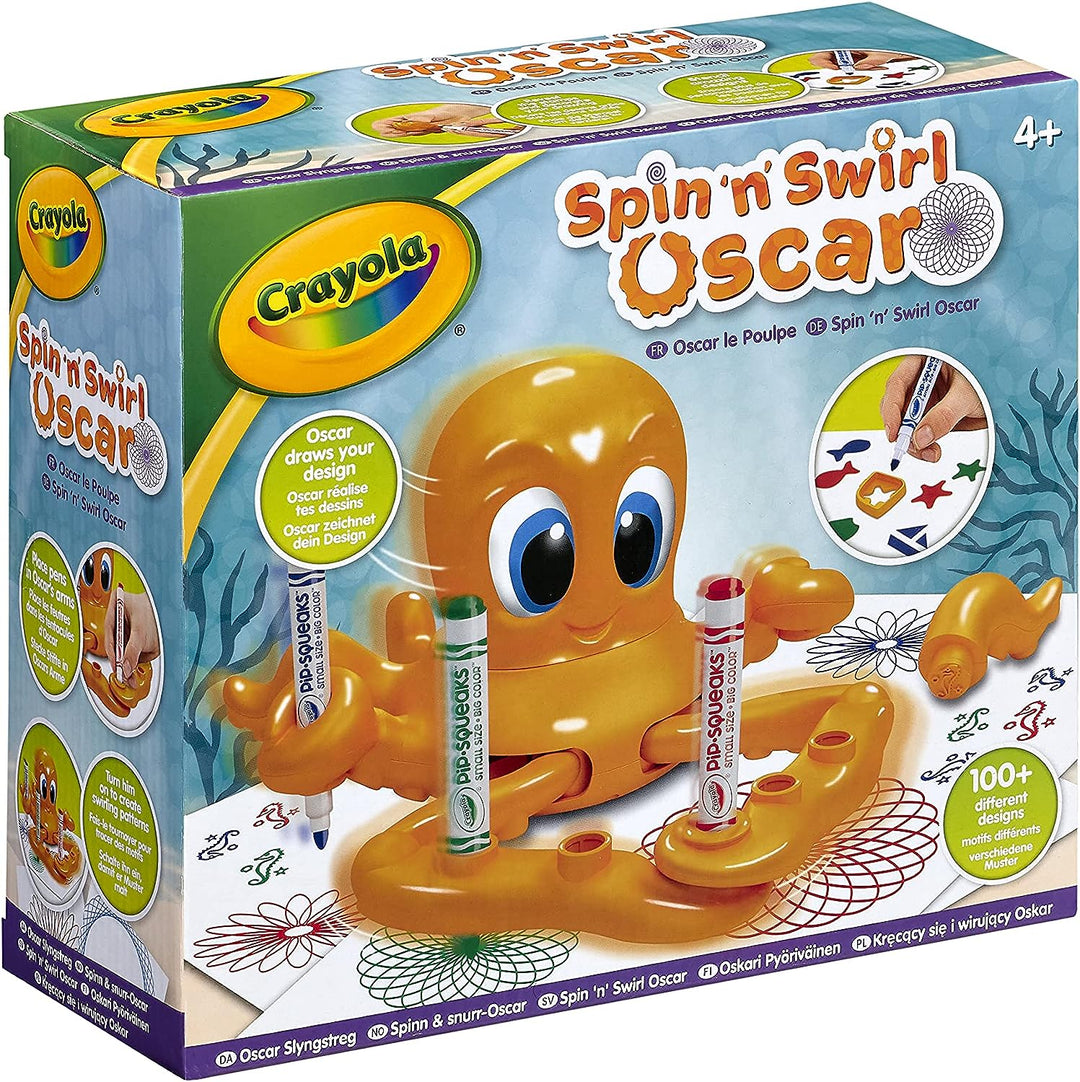 CRAYOLA Spin 'n' Swirl Oscar der Oktopus | Platzieren Sie mehrere Stifte in Oscars Arms