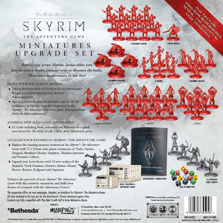 Modiphius | The Elder Scrolls: Skyrim - Adventure Board Game - Miniatures Upgrad