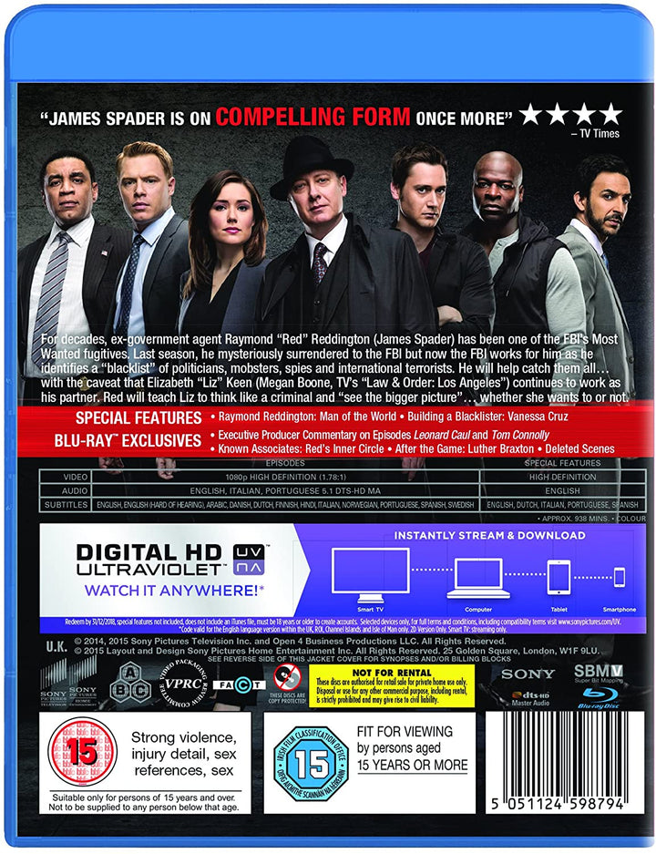 The Blacklist - Season 2 [Region Free] - Drama [Blu-Ray]