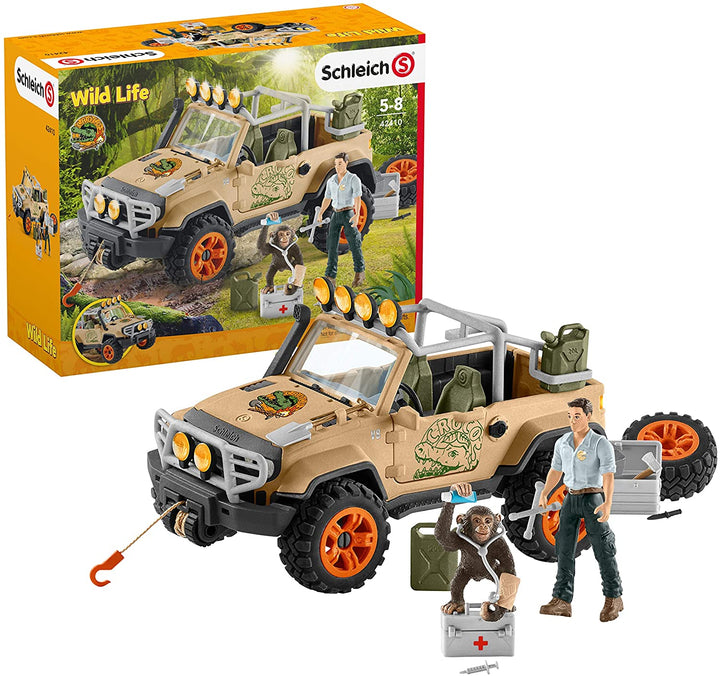 Schleich Wild Life 42410 4x4 Fahrzeug mit Seilwinde