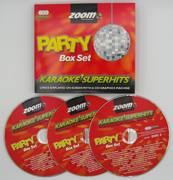 Zoom Karaoke CD+G - Party Superhits - Triple CD+G Karaoke Pack [Audio CD]