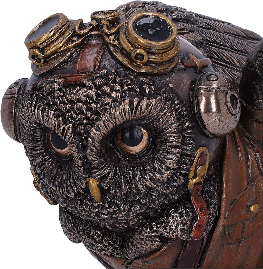 Nemesis Now Learning to Fly Steampunk Owl Figurine, Bronze, 10.5cm