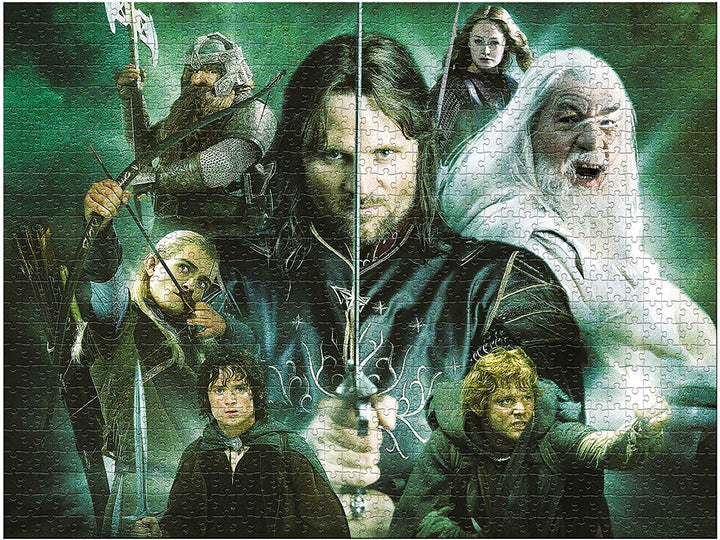 Puzzles WM01342-ML1-6 Lord of The Rings Heroes of Middle Earth 1000 Piece Jigsaw Game