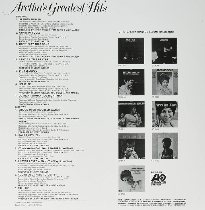 Aretha Franklin – Greatest Hits [Vinyl]