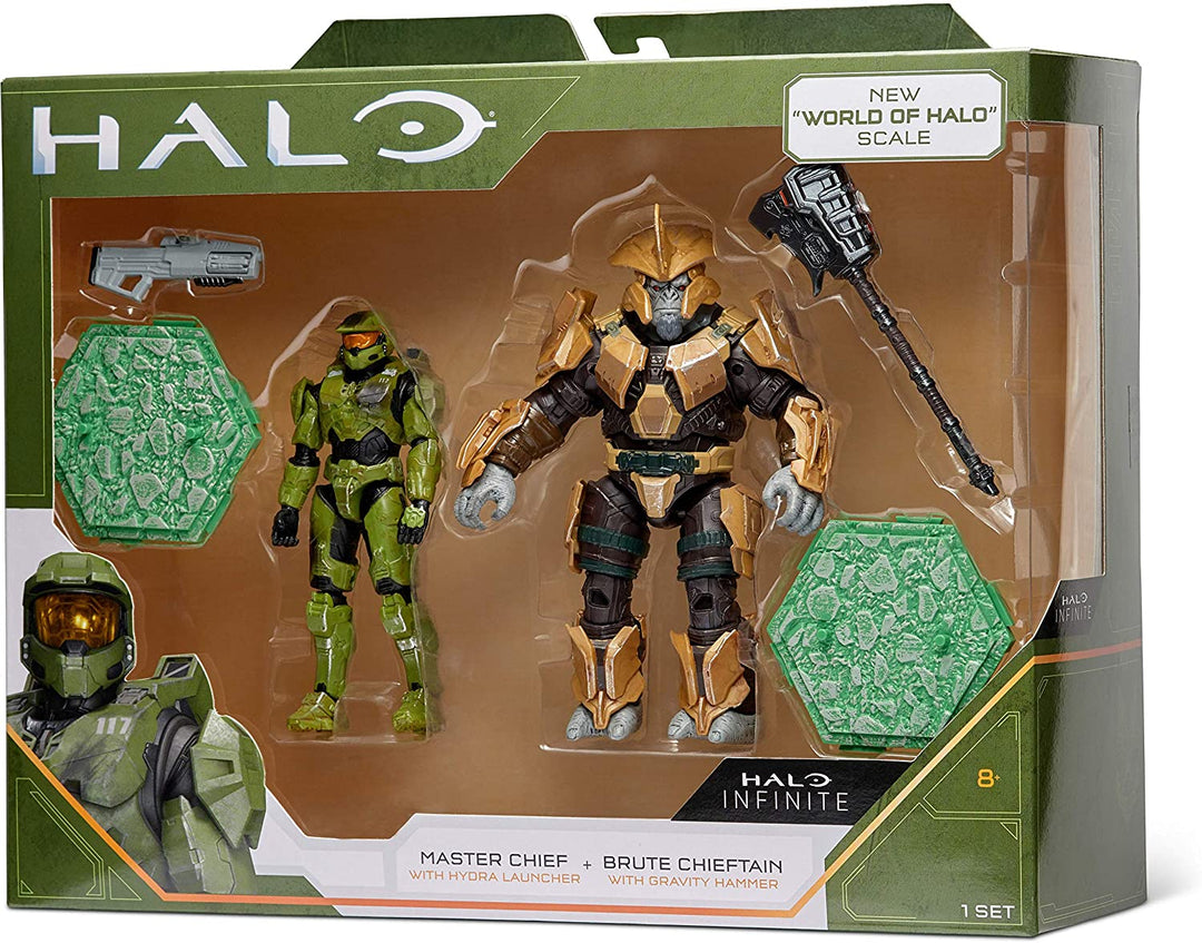 Jazwares 888 HLW0008 EA Halo-3.75in Heroes & Villains Figure 2 Pack Asst, Multi