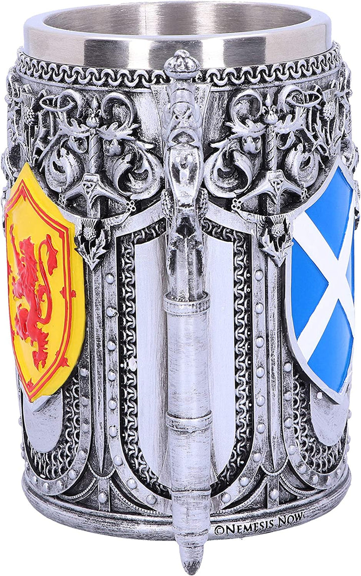 Nemesis Now B4698P9 Tankard of The Brave Scottish Shield Mug 16cm, Resin w. Stai