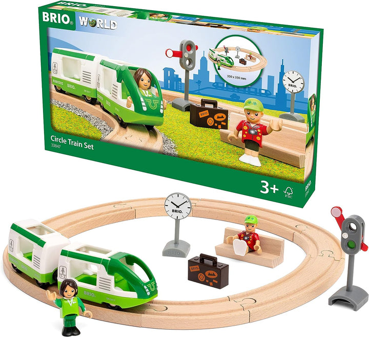 BRIO World Circle Wooden Railway Train Set Toy For Kids