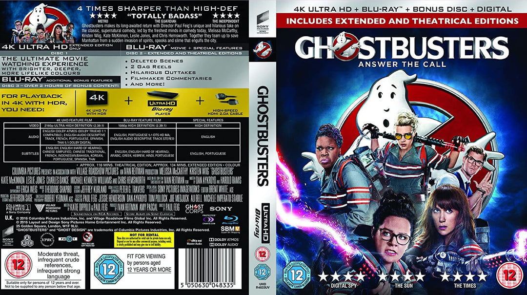 Ghostbusters 4K Ultra HD & [2016] [Region Free]