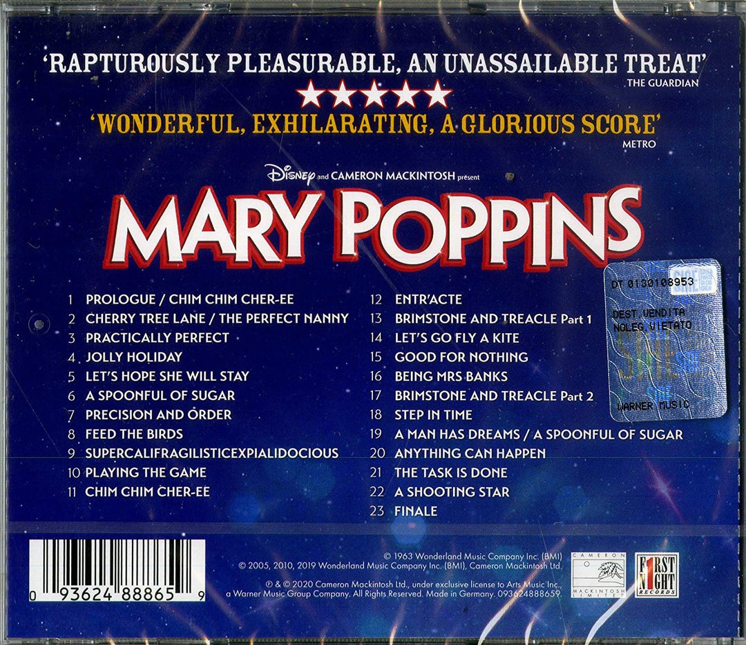 Mary Poppins (The Definitive Supercalifragilistic 2020 Cast Recording) at the Prince Edward Theatre] [Audio CD]