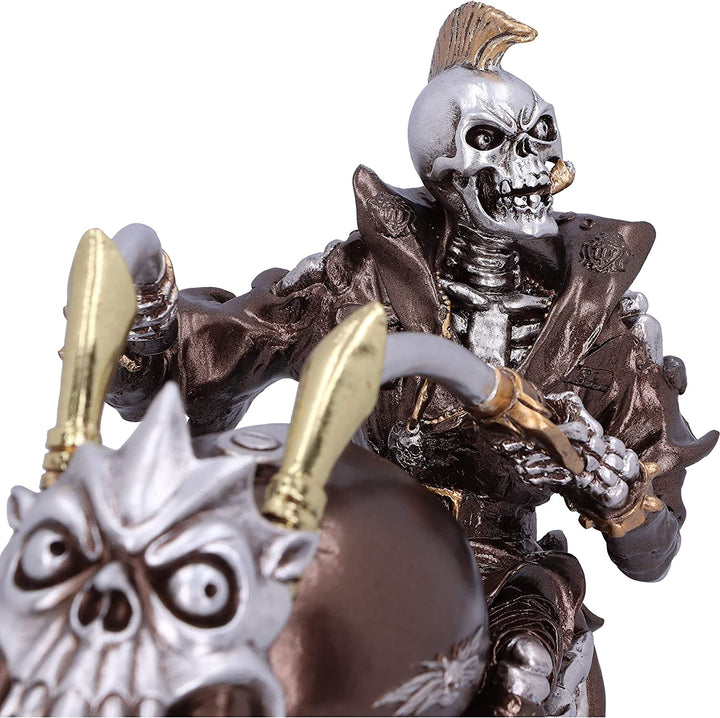 Nemesis Now Wheels of Steel 29cm Steampunk Motorcycle Skeleton Figurine.