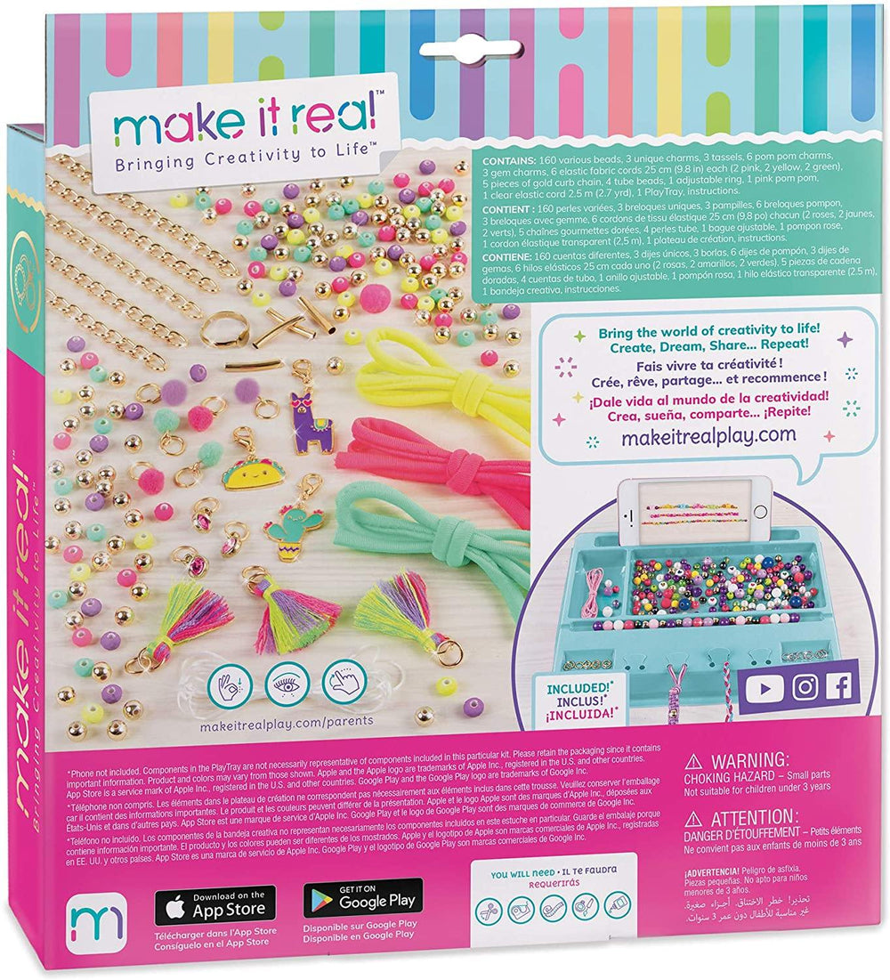 Make It Real Neo-Brite Chains and Charms Diy Gold Chain Charm Bracelet Making - Yachew