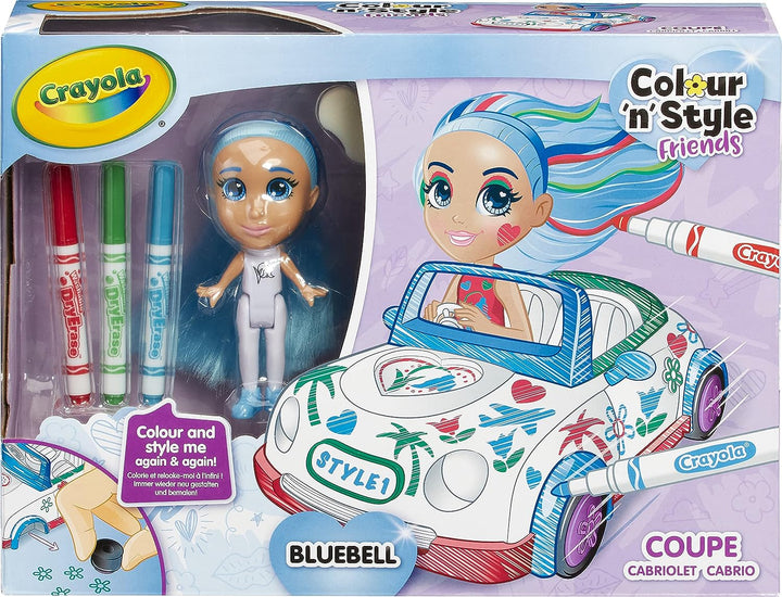 CRAYOLA Color 'n' Style Friends: Bluebell – Coupe Spielset | Färben und stylen Sie Ihr eigenes