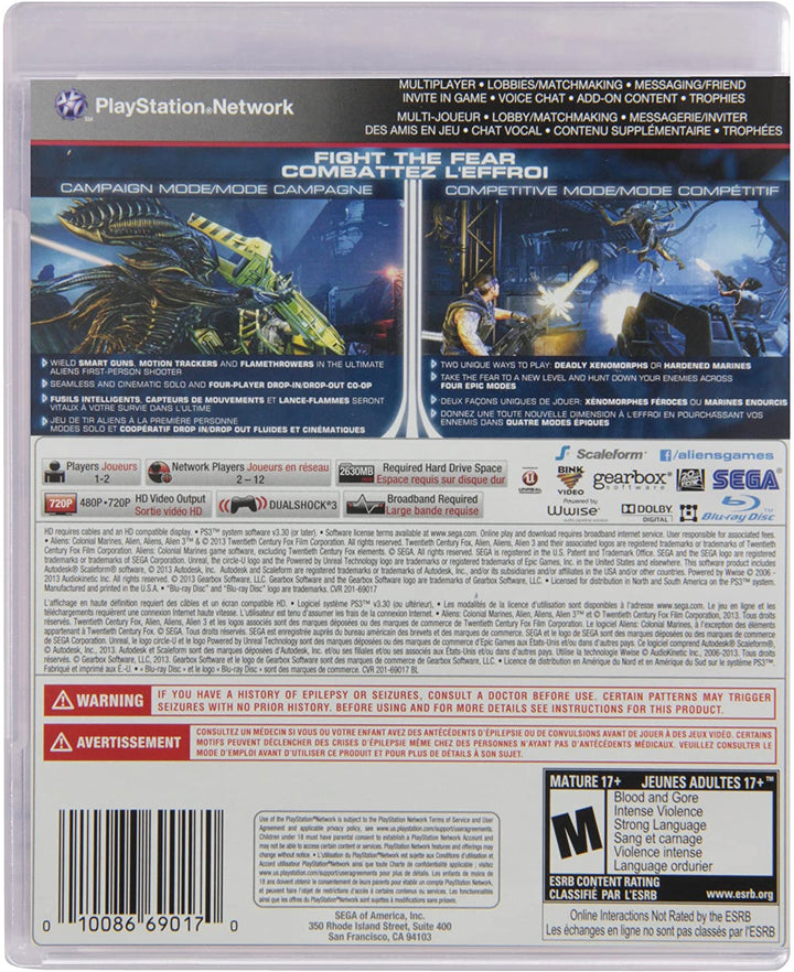 Aliens: Colonial Marines - Playstation 3 by Sega