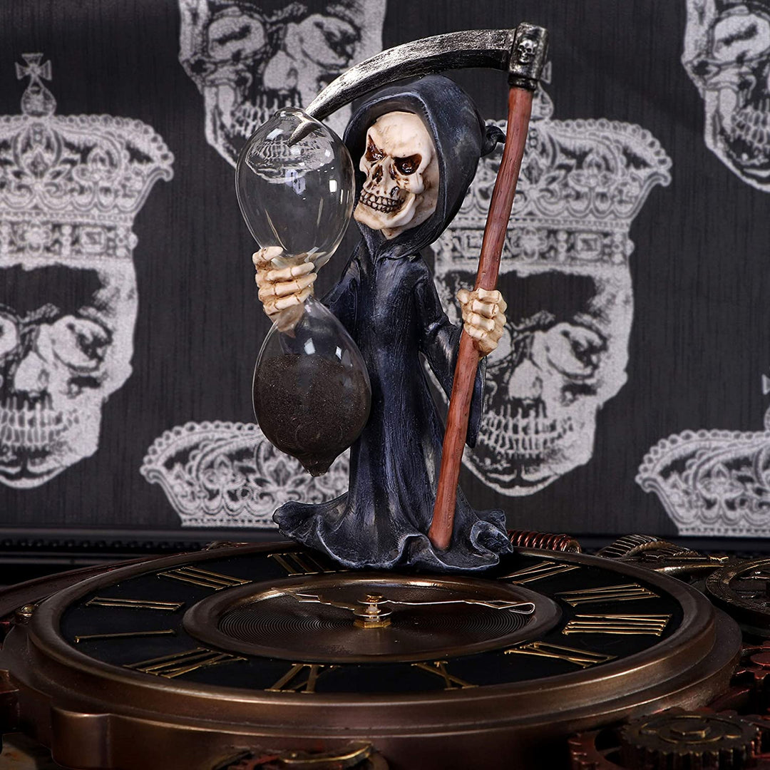 Nemesis Now Out of Time 20.5cm Cartoon Grim Reaper Sand Timer, Black