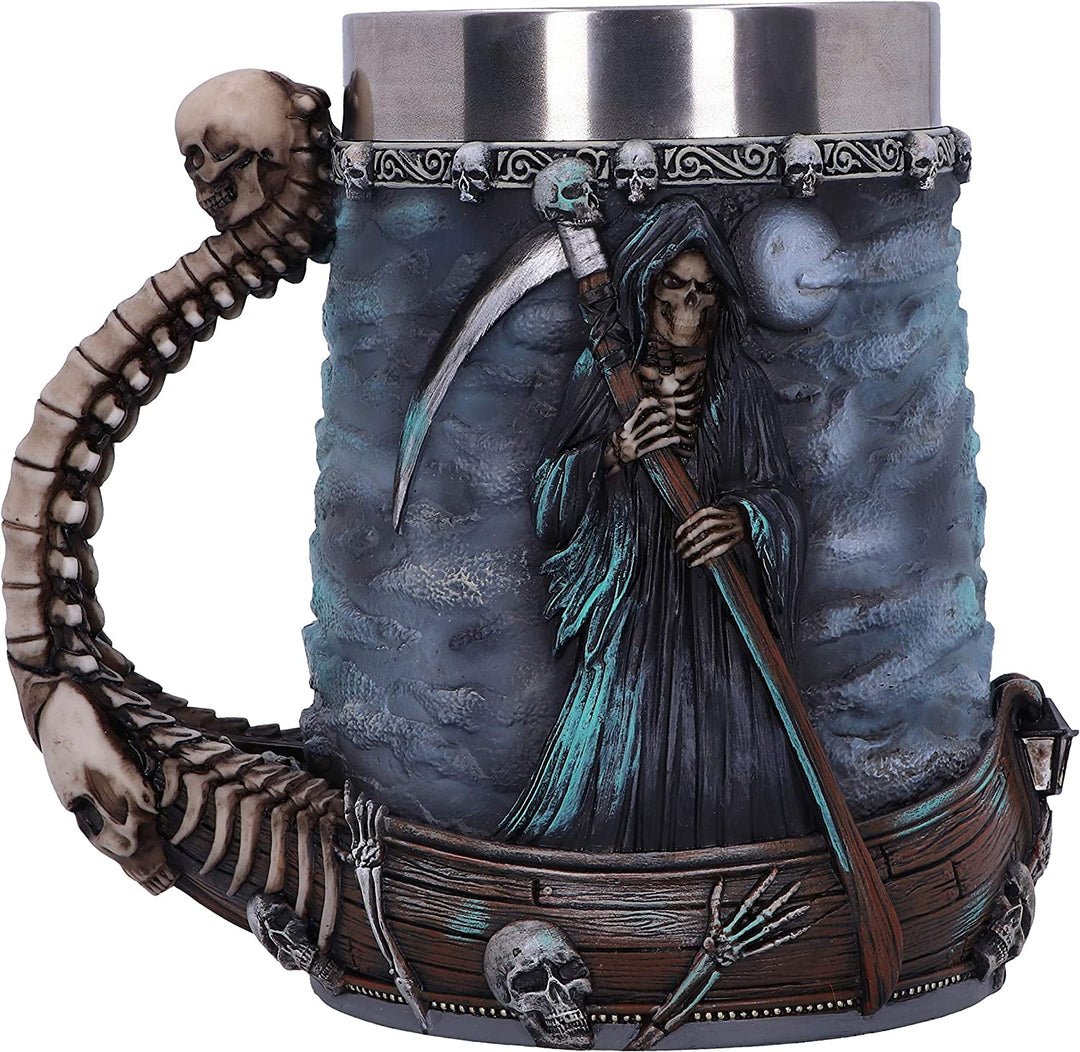 Nemesis Now River Styx Grim Reaper Tankard, Blue, 17.5cm