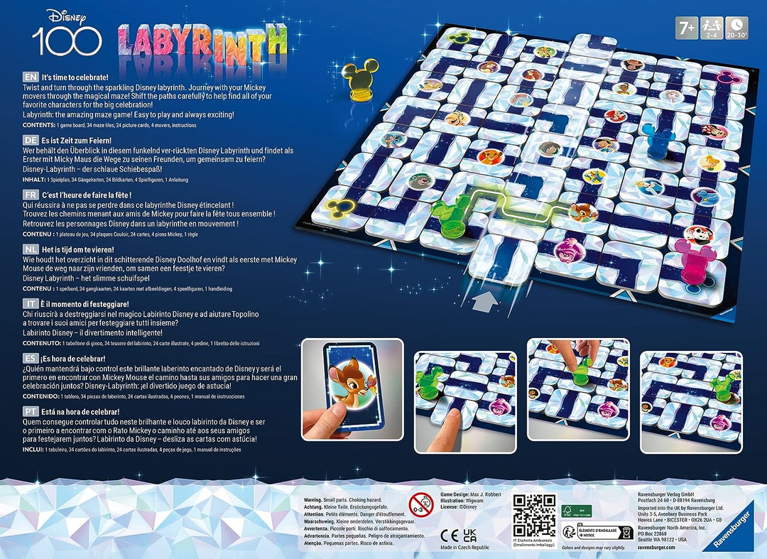 Ravensburger Disney 100th Anniversary Edition Labyrinth-Brettspiel für Kinder und