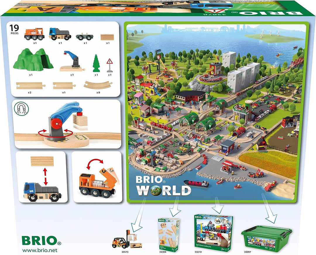 BRIO World Starter Lift &amp; Load Train Set A für Kinder ab 3 Jahren – kompatibel mit allen BRIO Railway Sets und Zubehör