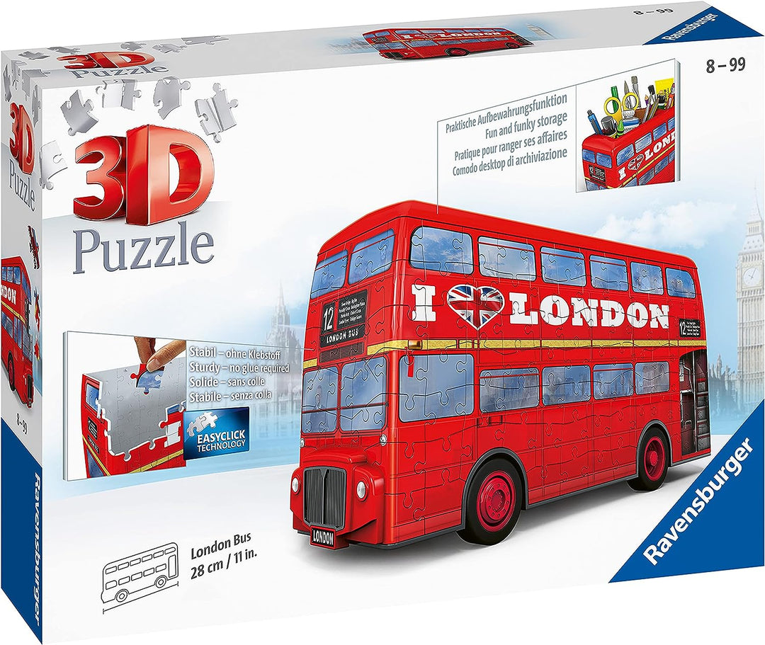 Ravensburger Red London Bus 3D Jigsaw Puzzle for Kids Age 8 Years Up - 216 Pieces