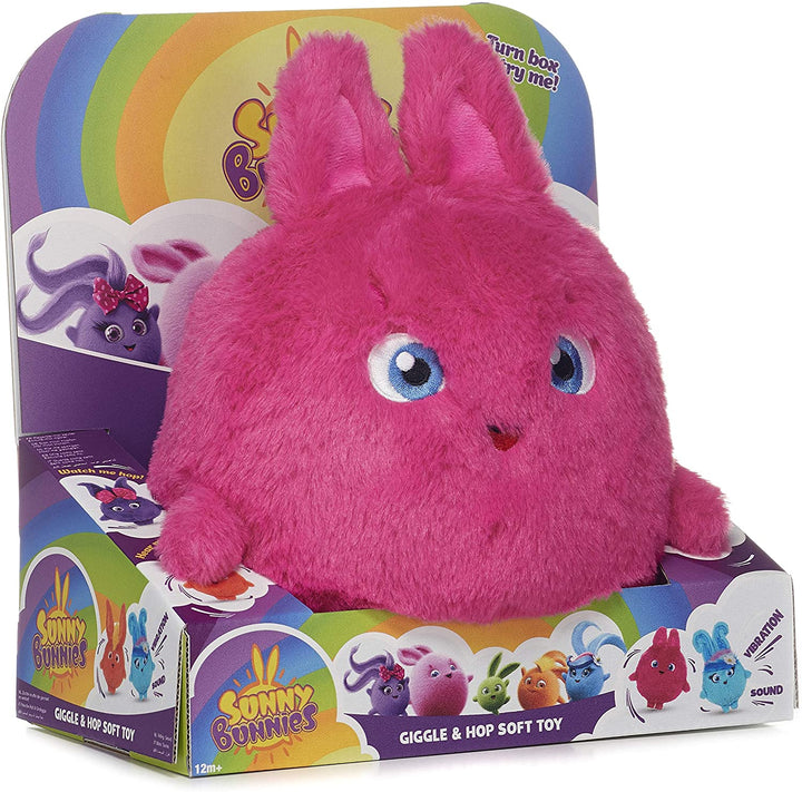 Posh Paws 37430 Sunny Bunnies Grande Caratteristica Big Boo Risatina &amp; Hop Peluche-25 cm