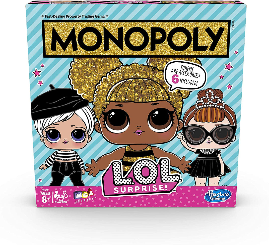 Monopoly Game: L.O.L. Surprise Edition Board Game for Kids Ages 8 and up