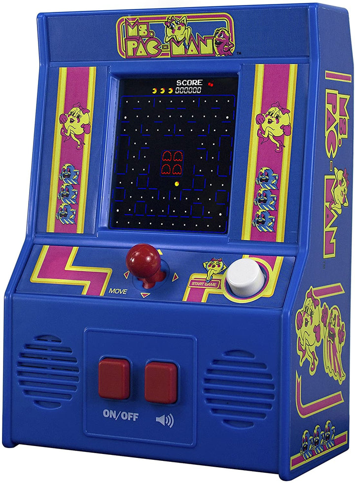 Basic Fun! 520 09614 Sceen Ms Pac-Man Mini Arcade Game (4C Screen), Multicolour