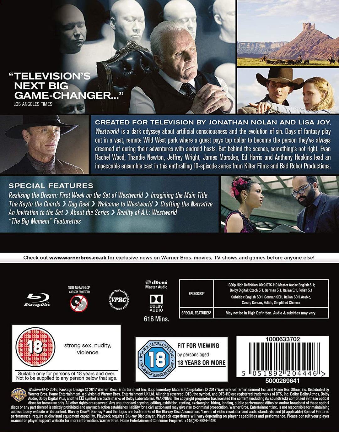 Westworld - Season 1 - Sci-fi [Blu-ray]